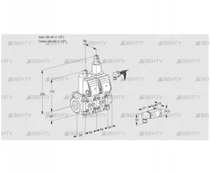 VCS2E40R/40R05NLWR/3-PP/-3PP (88104084) Сдвоенный газовый клапан Kromschroder