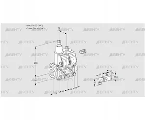 VCS1E20R/20R05LNWR/2-PP/MMMM (88104855) Сдвоенный газовый клапан Kromschroder