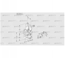 VAD125R/NW-100A (88006650) Газовый клапан с регулятором давления Kromschroder