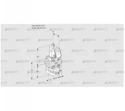 VAD1T20N/NQ-25A (88011282) Газовый клапан с регулятором давления Kromschroder