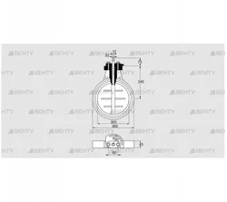 DKR 300Z03F100A (03149314) Дроссельная заслонка Kromschroder