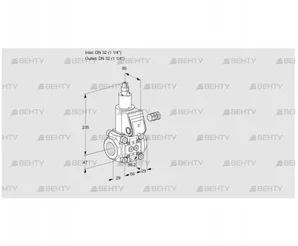 VAS232R/LQ (88000038) Газовый клапан Kromschroder