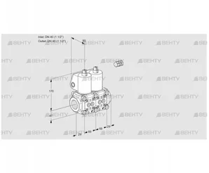 VCS2E40R/40R05NNKL/PPPP/PPPP (88103687) Сдвоенный газовый клапан Kromschroder