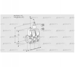 VCS2E40R/40R05NLKR3/PPPP/PPPP (88102713) Сдвоенный газовый клапан Kromschroder