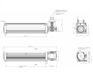 Тангенциальный вентилятор ebmpapst QL3/2000A2-2112LH-447cn