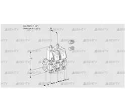 VCS2E40R/40R05NNQR3/PPPP/PPPP (88100115) Сдвоенный газовый клапан Kromschroder