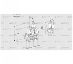 VCS1E25R/25R05NLWR/PPPP/BSPP (88105632) Сдвоенный газовый клапан Kromschroder