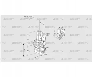 VAG120R/NQAE (88033134) Газовый клапан с регулятором соотношения Kromschroder