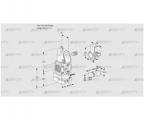 VAG1-/25R/NWAE (88001446) Газовый клапан с регулятором соотношения Kromschroder