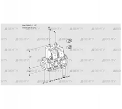 VCS2E40R/50R05NNVWR3/PPPP/PPPP (88101900) Сдвоенный газовый клапан Kromschroder