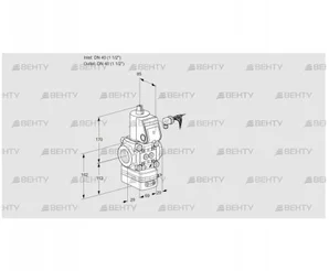 VAD240R/NW-100A (88005077) Газовый клапан с регулятором давления Kromschroder