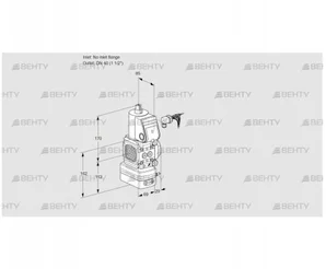 VAD2-/40R/NW-100A (88010684) Газовый клапан с регулятором давления Kromschroder