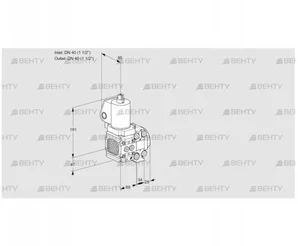 VAS2T40N/40N05FNVQSL/PP/PP (88104699) Газовый клапан Kromschroder