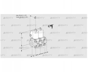 VCS2E40R/40R05NNKL/PPPP/PPPP (88104815) Сдвоенный газовый клапан Kromschroder