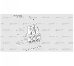 VCS1T15N/15N05NNVQGR/PPPP/PPPP (88101507) Сдвоенный газовый клапан Kromschroder