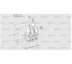 VCS2E40R/40R05NLWGR/PPPP/PPPP (88106754) Сдвоенный газовый клапан Kromschroder