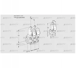 VCS2T40N/--05NNQSR/PPPP/PPBS (88102686) Сдвоенный газовый клапан Kromschroder