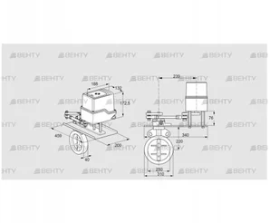 IDR250Z03D650GDW/50-30W20TR10 (88303404) Дроссельная заслонка Kromschroder