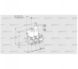 VCS1E20R/20R05NLVWL3/PPPP/PPPP (88104577) Сдвоенный газовый клапан Kromschroder