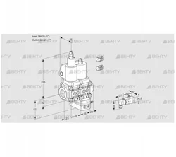 VCG1E25R/25R05LGEWSL3/PP3-/2--4 (88107789) Клапан с регулятором соотношения Kromschroder