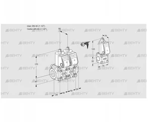 VCS2E40R/40R05NNWR/PPPP/ZSPP (88106776) Сдвоенный газовый клапан Kromschroder