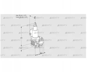 VAS2T40N/40N05FLVQSL/PP/PP (88103620) Газовый клапан Kromschroder