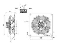 Вентилятор осевой промышленный Ebmpapst W3G710GU2191