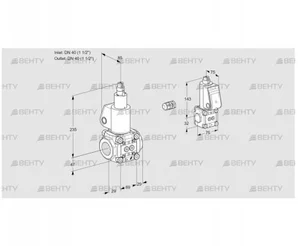 VAS2E40R/40R05LWL/BS/PP (88103449) Газовый клапан Kromschroder