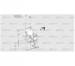 VAH3E50R/50R05HEVWL/PP/PP (88106837) Клапан с регулятором расхода Kromschroder