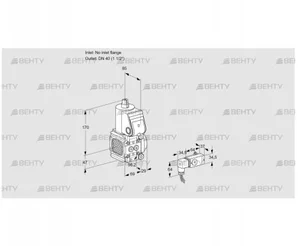 VAS2T-/40N/NQ (88013670) Газовый клапан Kromschroder