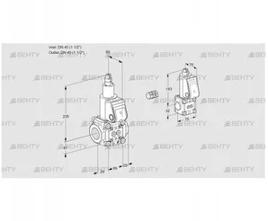 VAS2E40R/40R05LKR/PP/BS (88105845) Газовый клапан Kromschroder