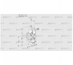 VAD240R/NW-100A (88024285) Газовый клапан с регулятором давления Kromschroder