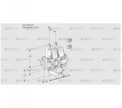 VCG2E50R/40R05NGEVWR3/PPPP/PPPP (88101867) Клапан с регулятором соотношения Kromschroder