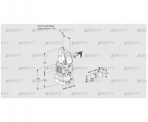 VAD2-/40R/NW-100A (88017922) Газовый клапан с регулятором давления Kromschroder