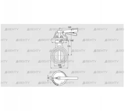 DKR 100Z03H350D (72701090) Дроссельная заслонка Kromschroder