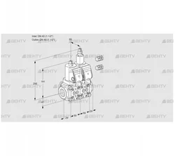 VCS2E40R/40R05NLWSR3/PPPP/PPPP (88106815) Сдвоенный газовый клапан Kromschroder