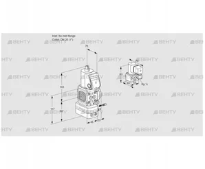 VAG1-/25R/NQAE (88019184) Газовый клапан с регулятором соотношения Kromschroder