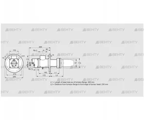 BIC 80HB-200/235-(16)F (84032030) Газовая горелка Kromschroder