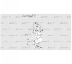 BVG50/40W05H (88302678) Дроссельная заслонка Kromschroder