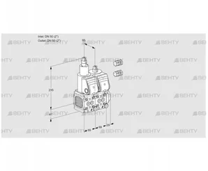 VCS2E50R/50R05FLNWR3/PPPP/PPPP (88107249) Сдвоенный газовый клапан Kromschroder