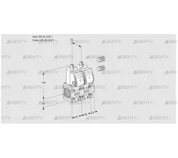 VCS1E20R/20R05FNNWR3/PPPP/PPPP (88101231) Сдвоенный газовый клапан Kromschroder