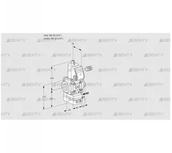 VAG120R/NWAK (88007418) Газовый клапан с регулятором соотношения Kromschroder