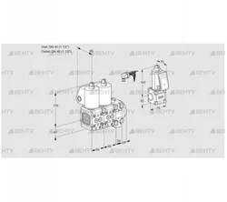 VCS2E40R/40R05FNNVWL/PPZS/PPPP (88100254) Сдвоенный газовый клапан Kromschroder