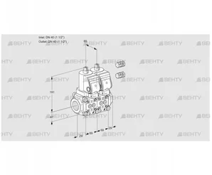 VCS2E40R/40R05NNWSR3/PPPP/PPPP (88100632) Сдвоенный газовый клапан Kromschroder