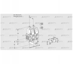 VCG1E20R/15R05FNGEWR3/4-PP/2-PP (88101016) Клапан с регулятором соотношения Kromschroder