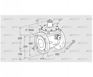 JSAV 80TA50/1-0Z (03151144) Предохранительный запорный клапан Kromschroder