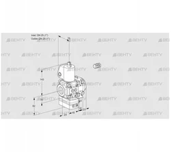 VAG1E25R/25R05GEVWL/PP/PP (88103027) Газовый клапан с регулятором соотношения Kromschroder