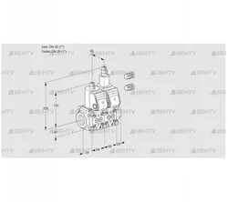 VCS2E25R/25R05NLWR3/PPPP/PPPP (88101127) Сдвоенный газовый клапан Kromschroder