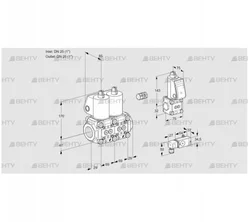 VCS2E25R/25R05NNKL/3-BS/PPPP (88103150) Сдвоенный газовый клапан Kromschroder