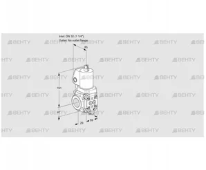 VAS2T32/-N/NKGL (88026844) Газовый клапан Kromschroder